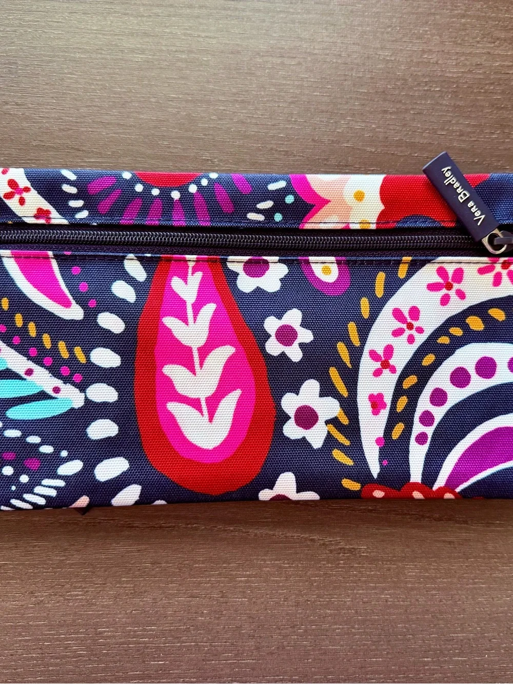 Vera Bradley Lighten Up Pencil Pouch Painted Paisley NWT